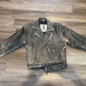 Real Leather Biker Jacket